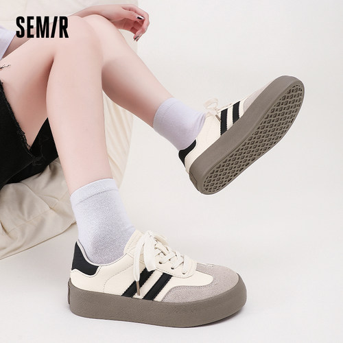 厚底德训鞋女透气网面小白鞋女