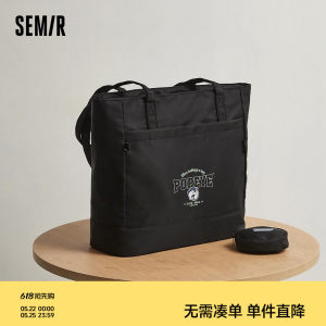 森马托特袋男大力水手联名时尚撞色印花单肩包情侣潮流韩系大容量