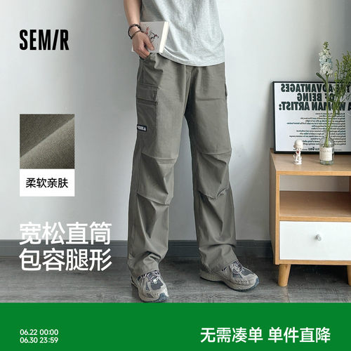 森马美式工装裤宽松直筒休闲裤男