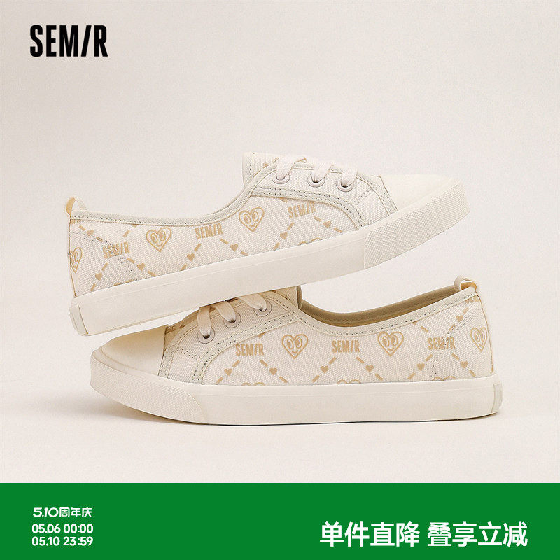 semir女鞋帆布鞋2026新款春夏透气舒适轻便好穿脱百搭潮流休闲鞋