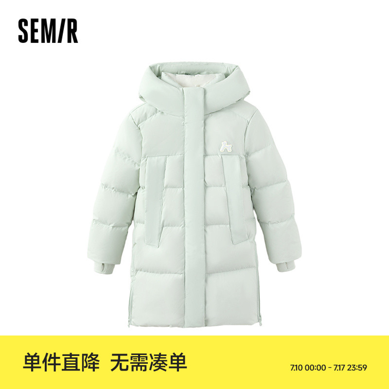 中长款连帽羽绒服，防水防油防污