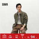 肌理感灯芯绒外套情侣格纹外穿式 男冬季 衬衣叠穿宽松 衬衫 森马长袖