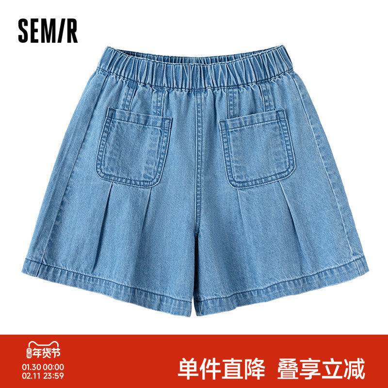 森马儿童短裤2025夏季新款纯棉牛仔裤女童裙裤宽松时尚百搭松紧腰