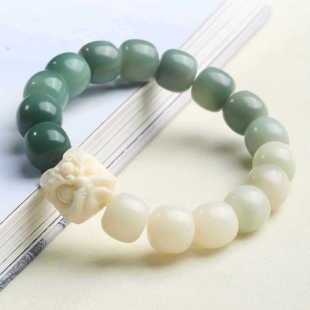 醒狮渐变仿菩提手串女白玉菩提根绕指柔文玩佛珠男款 盘玩菩提子手