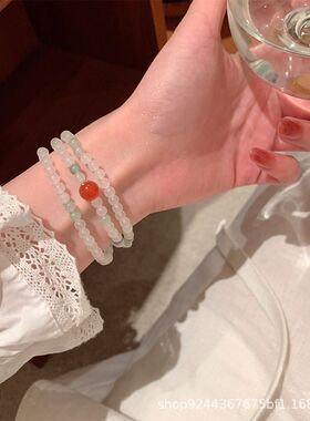 新中式国风手串仙女复古天然石简约学生百搭少女小众甜美清新手饰