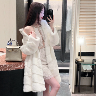 长款 极度奢华水貂纯白千金 切割暗纹高级感 yves 12.13Winema晓雪