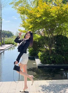 9.20  闪耀的她小香风外套气质感上衣修身开衫外搭短款小个子