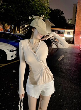 9.30 解放自由 chao级舒服韩国上衣显瘦长袖t女内搭洋气打底小衫