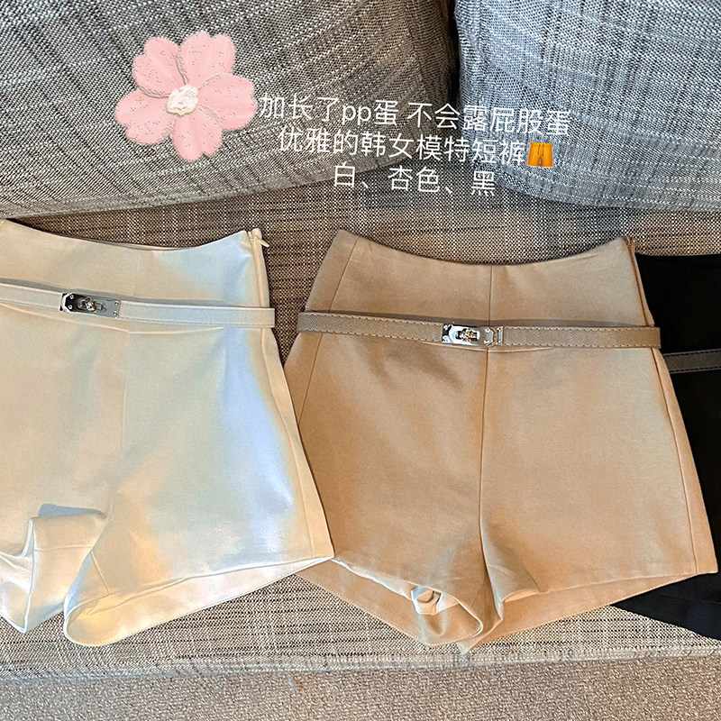 Winema晓雪 收腹高腰韩女短裤百搭显瘦夏 白色/卡其/黑色 送腰带,女装/女士精品,打底裤,淘宝优惠券,粉丝福利购,淘宝优惠卷