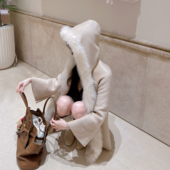 11.11Winema晓雪 maxmar@羊毛斗篷 双面尼外套微喇叭斗篷设计小众