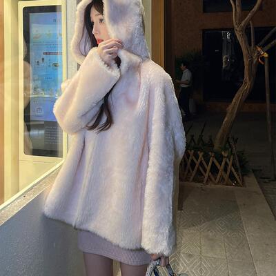 winemasnow蜜桃粉皮毛一体