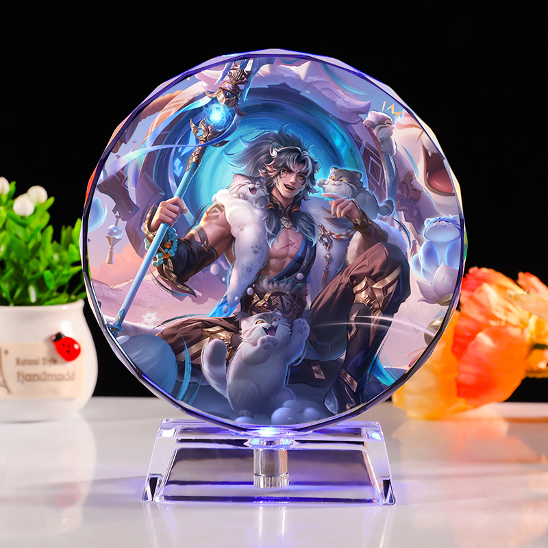 发光手办水晶立牌王者荣耀