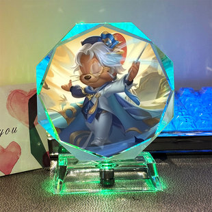 汤姆猫和老鼠手办金玫瑰杰瑞桌面摆件小夜灯汤姆拿坡里鼠礼品定制