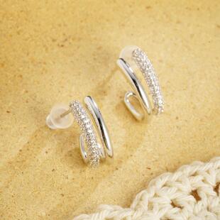 小众简约时尚小巧几何欧美ins铜合金耳钉百搭轻奢饰品耳环高级感