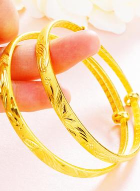 黄铜镀真金民族风鱼手镯