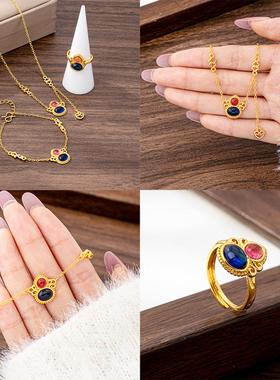 宫廷风古法镶锆饰品套装