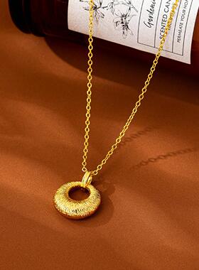 古法沙金简约宫廷风小吊坠