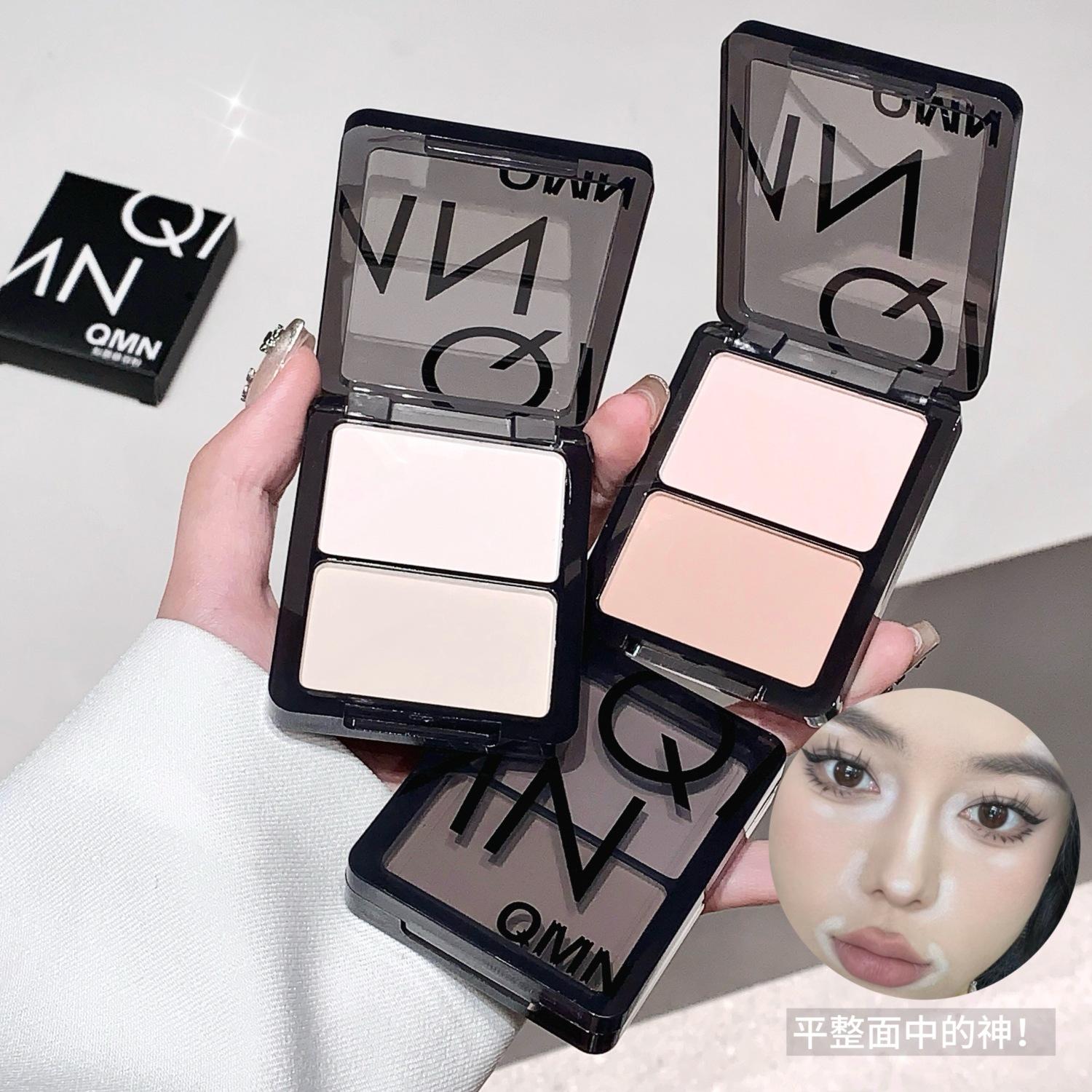 QMN如墨高光修容粉饼双色自然