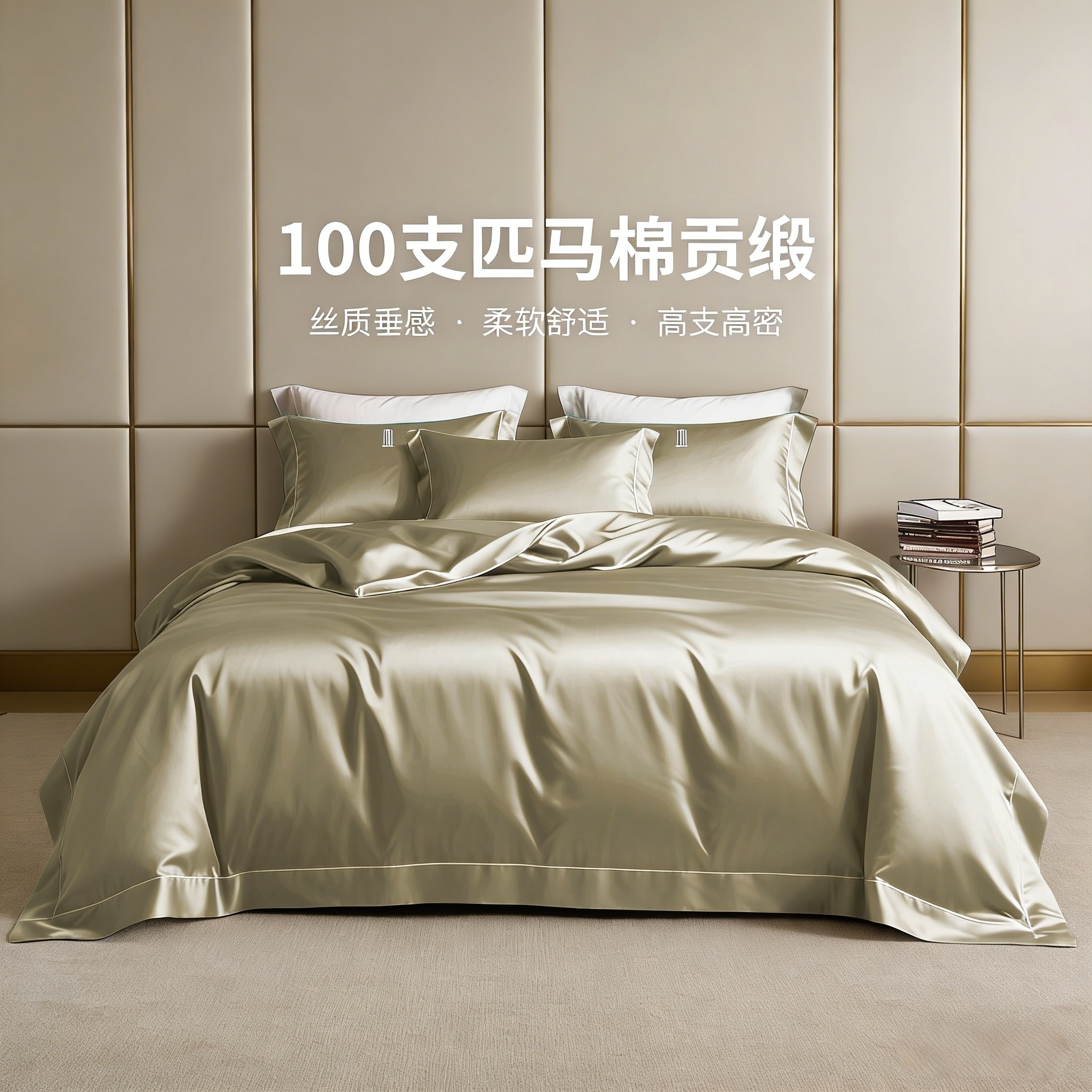 黛富妮高端100S匹马棉床品四件套图片