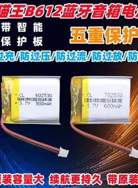 猫王小王子音箱电池3.7V便携蓝牙MW-P1 B612原子唱机552530锂电芯