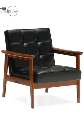 【现货】日本karimoku原产进口小户型单人沙发复古实木卧室KCHAIR