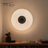 台湾艾舍人现代圆简约书房卧室壁灯客厅走廊创意LED定制宇宙之歌