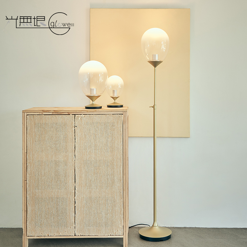 金属喜的玻璃客厅现代简约落地灯