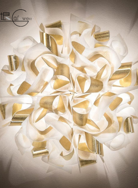 意大利Slamp进口Veli简约客厅卧室壁吸顶灯法式轻奢手工白金过道