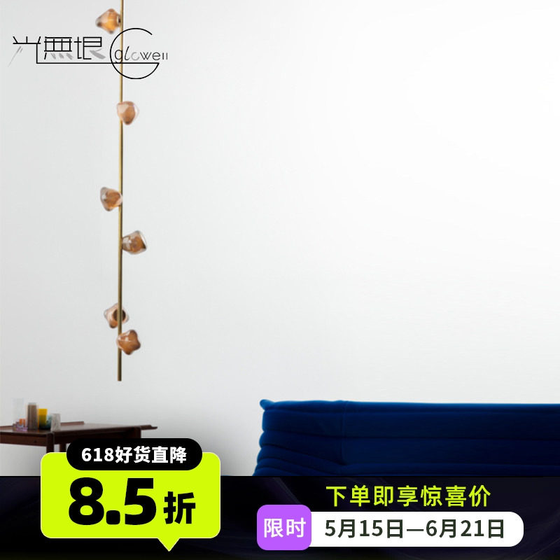 加拿大进口bocci 现代简约客厅吸顶灯边几灯楼梯多头口吹玻璃灯57