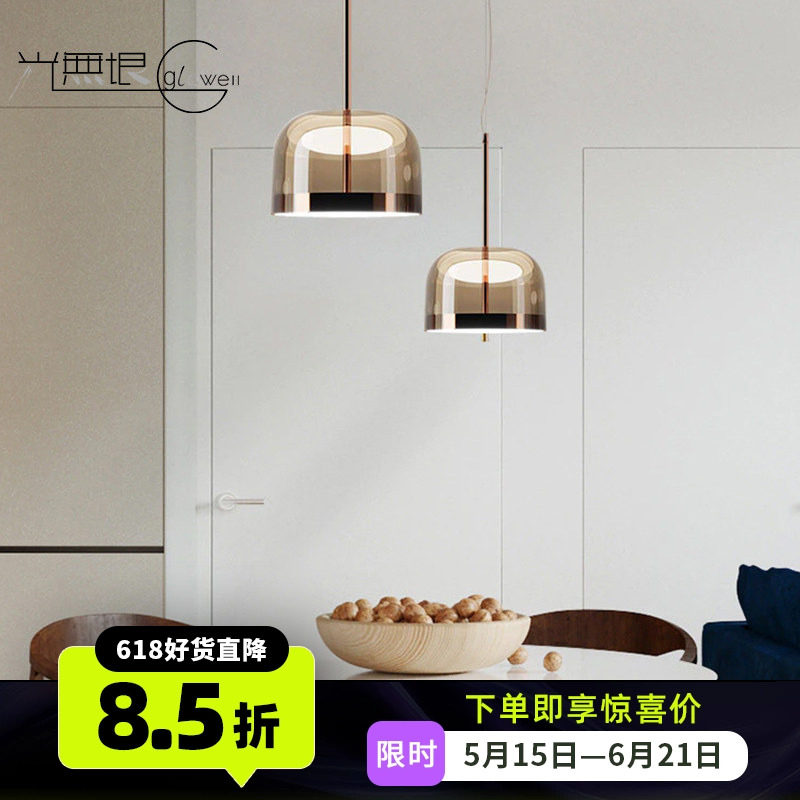 意大利Fontanaarte玻璃餐厅餐桌吊灯进口岛台吧台灯LED现代简约