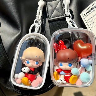 DIMOO迪士尼遛娃包盲盒泡泡玛特娃娃公仔手办痛包10cm挂件保护套