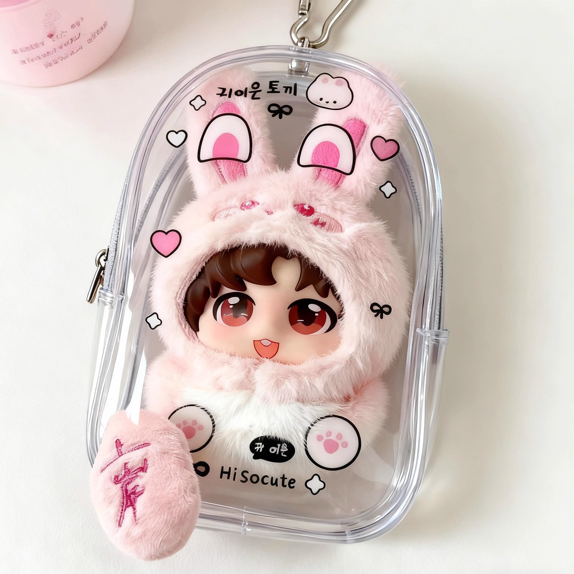 高透明可爱Q圆娃娃外出包丸子包