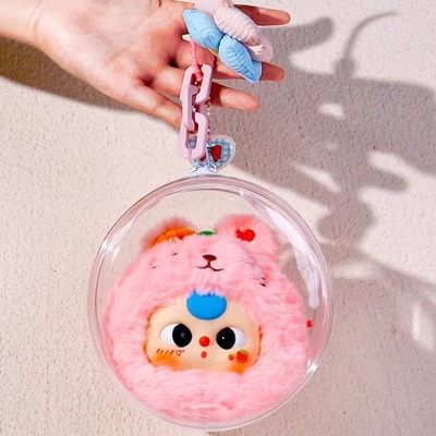 圆形遛娃包PVC网红透明12cm痛包