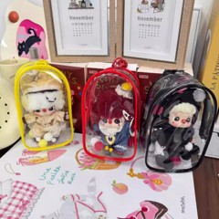 WHYSOSERIOUS系列盲盒手办透明18cm保护套炽焰小丑娃包痛包防尘罩