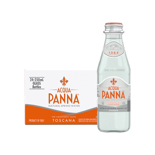 PANNA普娜天然矿泉水意大利进口矿物质水弱碱性水250ml*24瓶装