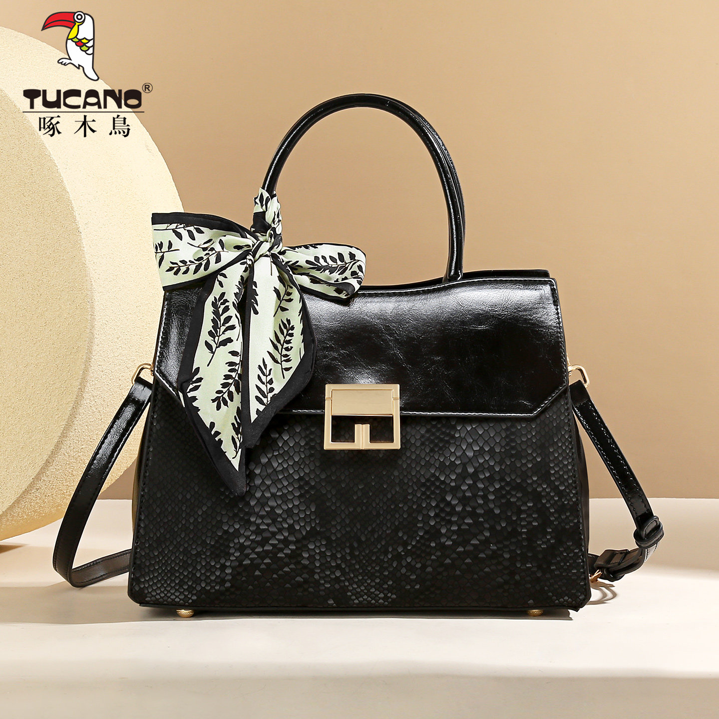 啄木鸟真皮女包2025新款秋冬高级感时尚大气送妈妈手提包斜挎单肩