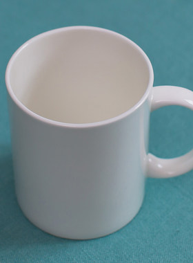 纯白骨瓷马克杯定制logo