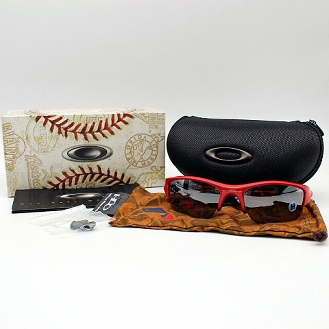 全新正品oakley太阳镜Flak Jacket 24-005运动骑行眼镜棒球MLB
