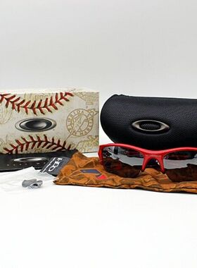 全新正品oakley太阳镜Flak Jacket 24-005运动骑行眼镜棒球MLB
