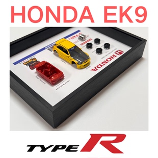 HONDA红标本田思域EK9 civic typer纪念3D相框车迷礼物情怀车周边
