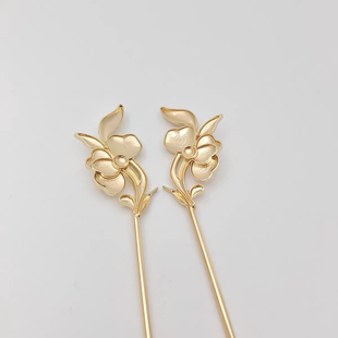 点翠工艺低胎饰品DIY合金加铜保色古风汉服头饰发簪小花发钗配件
