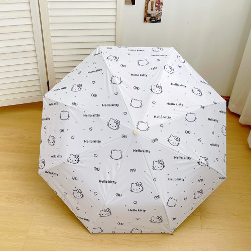 hellokitty全自动雨伞女晴雨两用折叠黑胶防晒伞遮阳太阳伞凯蒂猫