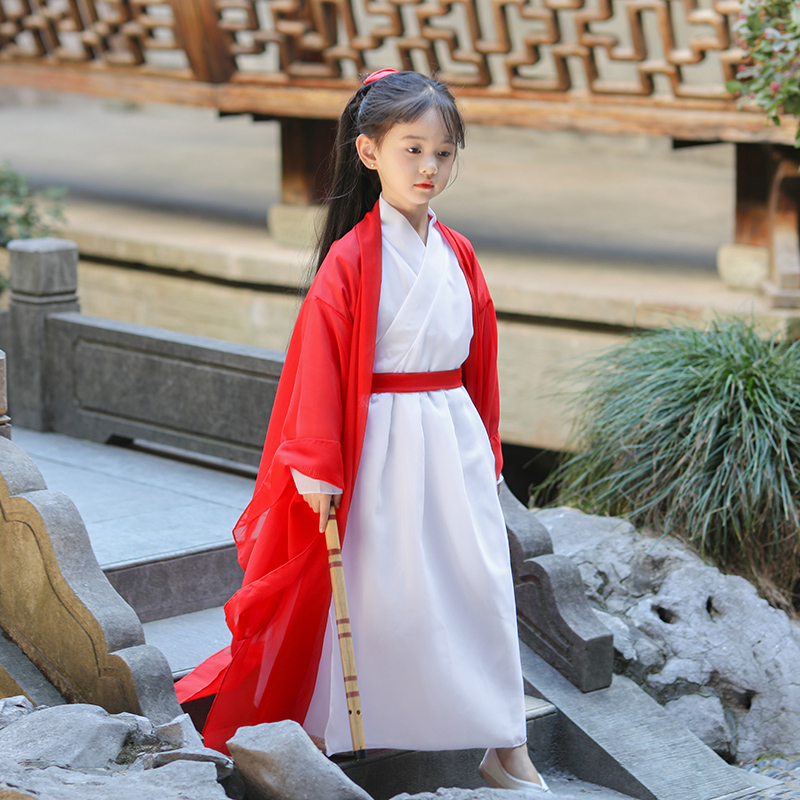 汉服国学服男女童夏季薄款中国风