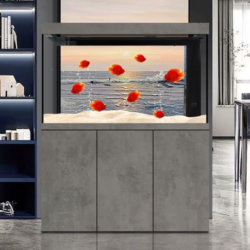 迪顺水族鱼缸客厅大型底滤超白免换水水族箱落地家用2025年新款