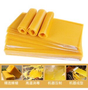 中蜂巢础八千深造纯蜂蜡中锋怕怕巢础片中蜂特级养蜂工具全套蜜蜂
