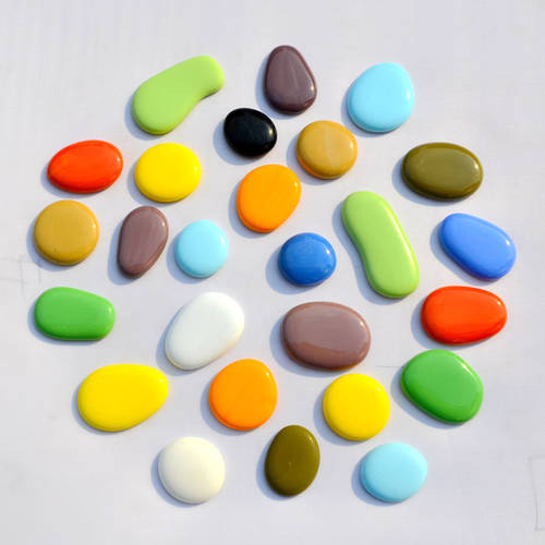 包邮各种形状混搭玻璃珠鹅卵石玻璃石鱼缸装饰水族箱造景家装地台