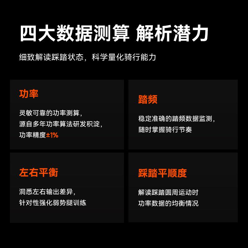 迈金TEO P515盘爪功率计碳纤维曲柄套装公路自行车长续航高精度