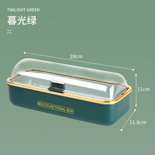 轻奢筷子收纳盒带盖防尘沥水家用厨房置物架放筷勺子刀叉餐具筷盒