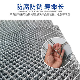 镀锌铁丝网围栏防护加粗加厚钢丝网美格网菱形焊接网狗笼网片网格