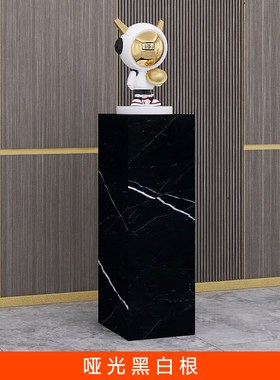 哑光工艺品雕塑摆件底座岩板摆台轻奢简约意式会所酒店展厅装饰架